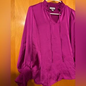 Vibrant Sam and Jess size S hot pink fuchsia blouse top